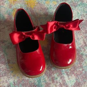 Red Bow Kids Shoes -12